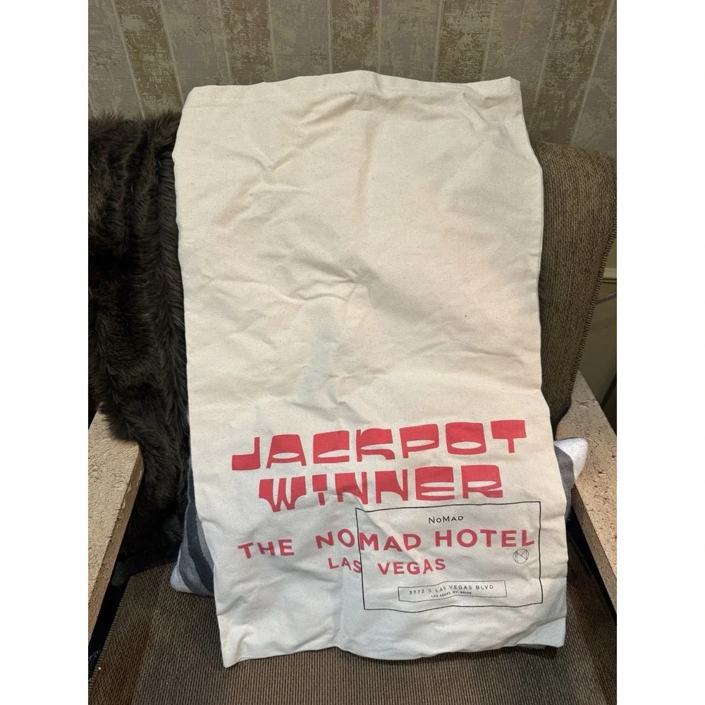 The Nomad‎ MGM Hotel Las Vegas Drawstring Canvas Jackpot Winner Laundry Bag